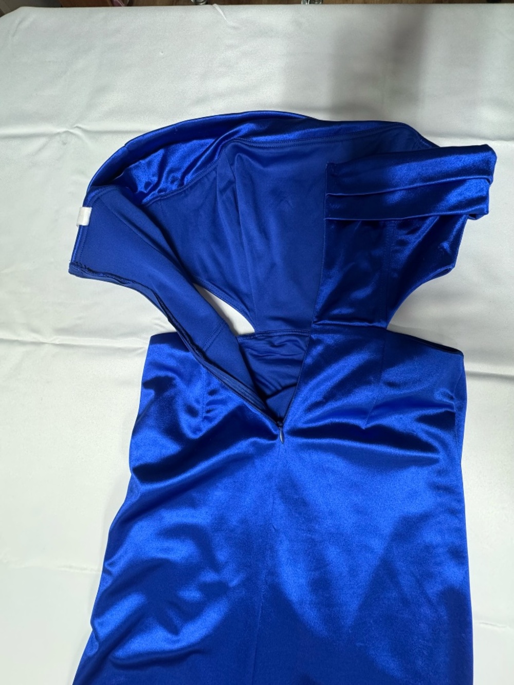 Lucy in the Sky Satin Cutout Corset Maxi in Blue - Size S - NEW Without Tag. - Picture 6 of 15
